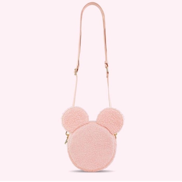 NWT Stoney Clover Lane Mickey Mouse Pink Crossbody Bag Sherpa Disney - Picture 8 of 10
